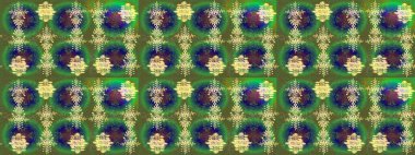 Basit bir kar tanesi. Kışın sembolü, mutlu noeller, mutlu yeni yıl kutlaması Raster illüstrasyonu. Soyut duvar kâğıdı, ambalaj dekorasyonu. Yeşil, mavi ve sarı renkli şirin kar taneleri.