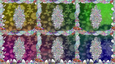 Kumaş, tekstil, duvar kağıdı baskısı için. Miles Fleur, süslü püslü bir süs. Kusursuz bir geçmişi var. Raster illüstrasyonu. Tomurcukları papatya çiçekleri olan sevimli bir çiçek deseni. Antika retro tarzı.