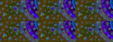 Çiçekli zambakların eskiz geçmişi. Parlak çiçekli kolaj çiçekleri kahverengi ve yeşil. Çiçek tasarımı için inanılmaz kolaj cennet tarzı..