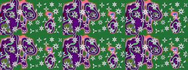 Eski moda arka plan. Raster illüstrasyonu. Çiçek çelengi. Desen, çizim, çiçek sınırı. Kıvırcık, parlak örgü. Güzel, pürüzsüz kumaş, tuval..