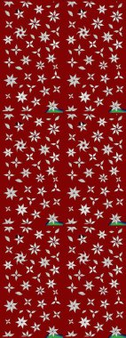 Çiçek deseni. Raster güzel kumaş deseni çiziyor. Düz Çiçek Elementleri Tasarımı. Renkli Bahar Teması çizim şablonu.