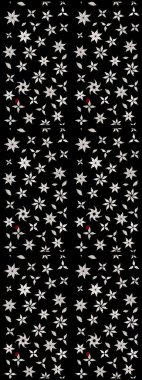 Şirin çiçekler. Çizgi çizimi kalıbı. Raster Moda kumaş deseni.