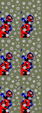 Kızılderili desenli desenli desenli şal deseni. Etnik Mandala süsü. Raster Henna dövme stili. Tekstil, tebrik kartı, boyama kitabı, telefon kılıfı baskısı için kullanılabilir.