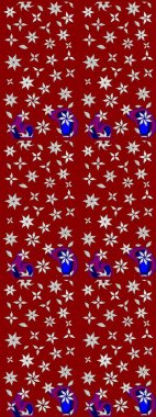 Raster illüstrasyonu. Kırmızı ve nötr renklerde çiçekler. Çiçek desenli eskiz, vuruşlar, sıçramalar, yaz çiçekleri..