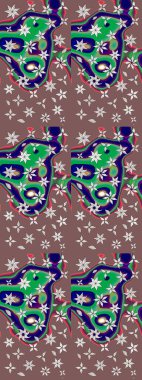 Tekstil veya kitap kapakları, imalat, duvar kağıtları, baskı, hediye paketi ve yapıştırma kitabı için çiçek eskizi geçmişi. Küçük çaplı çiçeklerdeki basit şirin desenler. Raster illüstrasyonu.