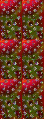 Çiçekler suluboya eskiz deseni. Raster Stili kumaş deseni.