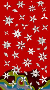 Renkli Bahar Teması eskiz kalıbı. Zentangle soyut çiçekleri. Düz Çiçek Elementleri Tasarımı. Karalama çiçeği. Güzel kumaş deseni. Raster illüstrasyonu.