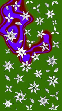 Soyut etnik raster çizim kalıbı. Kabile sanatı boho baskısı, klasik çiçek arkaplanı. Arkaplan dokusu, duvar kağıdı, yeşil ve nötr renklerde çiçek teması.