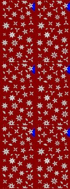 Kırmızı ve nötr renklerde. Soyut çiçek çizim kalıbı arka planı. Küçük çiçekteki sevimli çiçek deseni. Raster deseni. Raster illüstrasyonu.