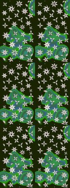 Küçük bir çiçekte eskiz deseni. Güzel kumaş deseni. Raster illüstrasyonu. Güzel çiçek arkaplanı..