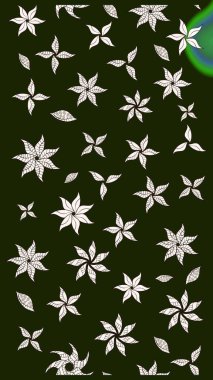 Parlak çiçekli kolaj çiçekleri gri ve nötr. Çiçekli zambakların eskiz geçmişi. Çiçek tasarımı için inanılmaz kolaj cennet tarzı..