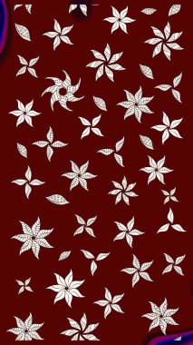 Çiçekler suluboya eskiz deseni. Raster Stili kumaş deseni.