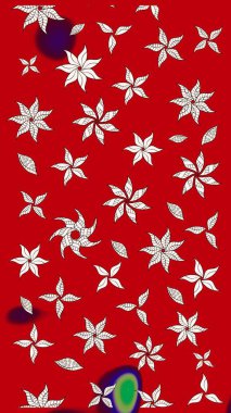 Küçük çiçekte güzel bir desen. Motley illüstrasyonu. Kırmızı ve tarafsız çiçekli bahar çiçekleri. Moda baskıları için zarif bir şablon. Küçük renkli çiçekler..