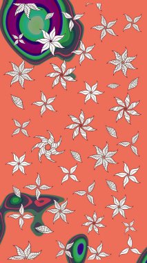 Şekil verilmiş çiçeklerle eskiz deseni. Süslü zentangle çizim dokusu, soyut çiçeklerle süslenmiş. Çiçek deseni duvar kağıdı, şablon dolguları ve web sayfası arkaplanı için kullanılabilir.