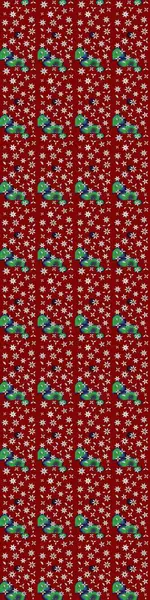 Kırmızı ve nötr renklerde çiçekler. Kumaş desenli papatya çiçekleri ayrıntıları.