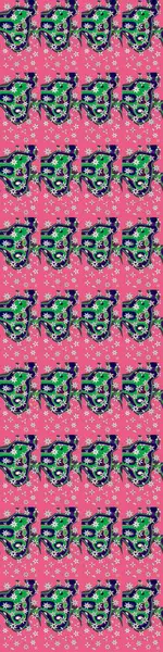 Miles Fleur, süslü püslü bir süs. Kumaş, tekstil, duvar kağıdı baskısı için. Eskiz geçmişi. Raster illüstrasyonu. Eski usul. Tomurcukları papatya çiçekleri olan sevimli bir çiçek deseni..