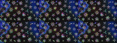 Gri ve mavi renkte zarif çiçekli suluboya. Düz Çiçek Elementleri Tasarımı. Renkli Bahar Teması eskiz kalıbı. Raster illüstrasyonu.