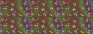 Kışın sembolü. Güzel dekorasyon. İllüstrasyon kar tanesi. Kahverengi, yeşil ve mor renkli suluboya kar taneleri.