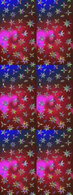 Kırmızı ve kahverengi renkler. El çizimi, soyut ve süslü elementler. Suluboya resim taklit Raster çizimi. Klasik çiçekler. Yaz çiçekleri teması.