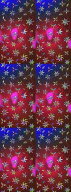 Raster güzel kumaş deseni çiziyor. Çiçek deseni. Düz Çiçek Elementleri Tasarımı. Renkli Bahar Teması çizim şablonu.