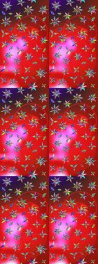 Renkli Bahar Teması eskiz kalıbı. Kırmızı ve pembe renkte çiçekler. Düz Çiçek Elementleri Tasarımı. Çiçek desenli eskiz, yaz çiçekleri..