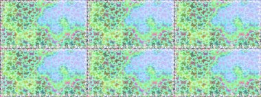 Kusursuz. Raster illüstrasyonu. Egzotik hayvanlar. Mavi kelebekler. Kumaş, kağıt, ambalaj kağıdı ve duvar kağıdı tasarımı için mükemmel bir arkaplan.