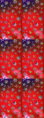 Çiçeksel elementlerle süslenmiş zarif raster dokusu. Küçük çiçekte hoş bir çiçek deseni var. Parlak çiçekli kırmızı ve kahverengi renkler üzerine soyut çizim deseni.