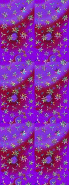 Küçük çiçekte güzel bir çiçek deseni var. Raster deseni. Çiçekli çiçek deseni, suluboya..