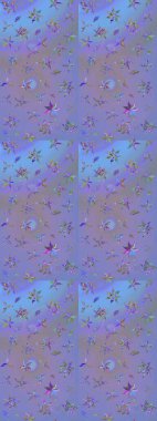 Düzenlenebilir. Düğün davetiyeleri için çiçek deseni, tebrik kartları, hatıra defteri, baskı, hediye paketi, imalat. Suluboya tarzında mor mavi çiçekli zarif çizim deseni, tasarım elementleri.