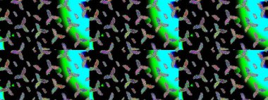 Siyah, mavi ve yeşil renkler üzerine illüstrasyon. Kışın sembolü, mutlu noeller, mutlu yeni yıl kutlaması Raster illüstrasyonu. Soyut duvar kâğıdı, ambalaj dekorasyonu. Kar tanesi kadar basit..