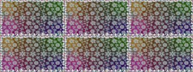 Raster illüstrasyonunda kusursuz çiçek deseni. Gri renkli çiçekler.