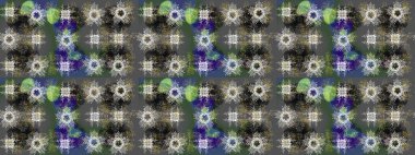 Noel ve yeni yıl moda baskıları için tatil tasarımı. Raster illüstrasyonu. Gri, yeşil ve nötr renkler. Kar tanelerinin soyut arkaplanlı Noel deseni.