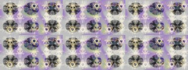 Kış kartı Mutlu Noeller, Yeni Yıl ve Mutlu Tatil Raster çizimleri. Kar taneleri arka planda. Tarafsız, gri ve menekşe rengi kar tanelerinin olduğu Noel kartı.