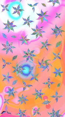 Çiçek desenli raster, pembe ve nötr çizgi grafik desenli soyut raster arkaplan. Modern stil dokusu.