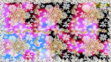 Tarafsız renklerde altın elementler. Duvar kâğıdı barok, İspanyol kumaşı. Şık bir grafik desen. Çiçek deseni. Kusursuz raster arkaplanı.