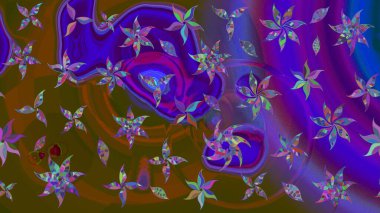 Güzel kumaş deseni. Bahar çiçekleriyle güzel bir çiçek deseni çizmişsin. Raster illüstrasyonu.