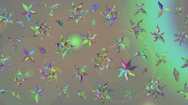 Küçük çiçekteki sevimli çiçek deseni. Raster illüstrasyonu. Çizim.