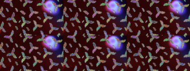 Elle çizilmiş kartanesi karalaması. Yılbaşı kış tasarımı için renkli kar taneleri. Raster illüstrasyonu.