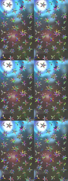 Gri ve mavi renkte çiçekler. Gömlek baskısı için çiçek boyası. Çiçek eskiz kalıbı geçmişi.