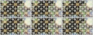 Tarafsız renklerde çiçekler. Tropik çiçekler. Tişörtsüz arka plan deseni.