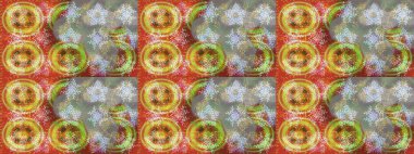 Raster illüstrasyonu. Kar taneleri ve raster arkaplanlı Noel karalaması deseni.