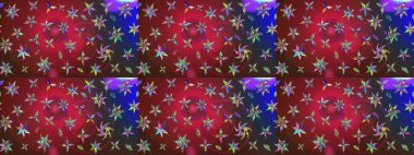 Kırmızı ve kahverengi renkte çiçeklerle çizilmiş çiçek deseni. Suluboya tarzında kırmızı ve kahverengi renkte çiçekler.