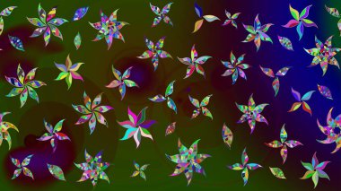 El yapımı çiçek ve bitki koleksiyonu. Eskiz tarzı kahverengi ve yeşil renklerde. Raster illüstrasyonu. Şirin karalamalı çiçek desenli çizim. Raster illüstrasyonu.