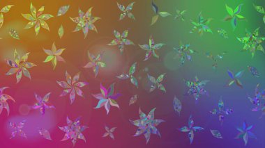 Modaya uygun kumaş deseni. Düz Çiçek Elementleri Tasarımı. Sevimli çiçek raster deseni. Renkli Yaz Teması çizim şablonu.