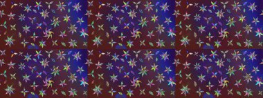 Süslü kumaş deseni. Çiçekli çiçek deseni, suluboya. Raster deseni.