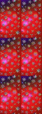 Moda baskıları için zarif bir şablon. Modern çiçek arkaplanı. Parlak renkli çiçekleri olan ve kırmızı ve kahverengi renkte yaprakları olan harika bir çiçek deseni. Halk stili.