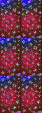 Raster illüstrasyonu. Küçük çiçekli şirin bir desen. Çiçek ve yapraklı çiçek deseni.