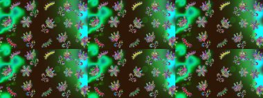 Renkli elementlerle Raster ilginç desen.