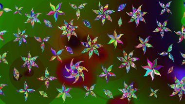 Parlak elementlerin. Çizim çiçek deseni duvar kağıdı, web sitesi arka planı, ambalaj kağıdı, davetiye, broşür, afiş veya web sitesi için kullanılabilir. El çizimi Raster illüstrasyonu.