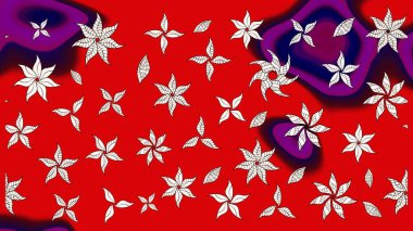 El çizimi Raster çizimi. Çizim çiçek deseni duvar kağıdı, web sitesi arka planı, ambalaj kağıdı, davetiye, broşür, afiş veya web sitesi için kullanılabilir. Parlak elementlerin.